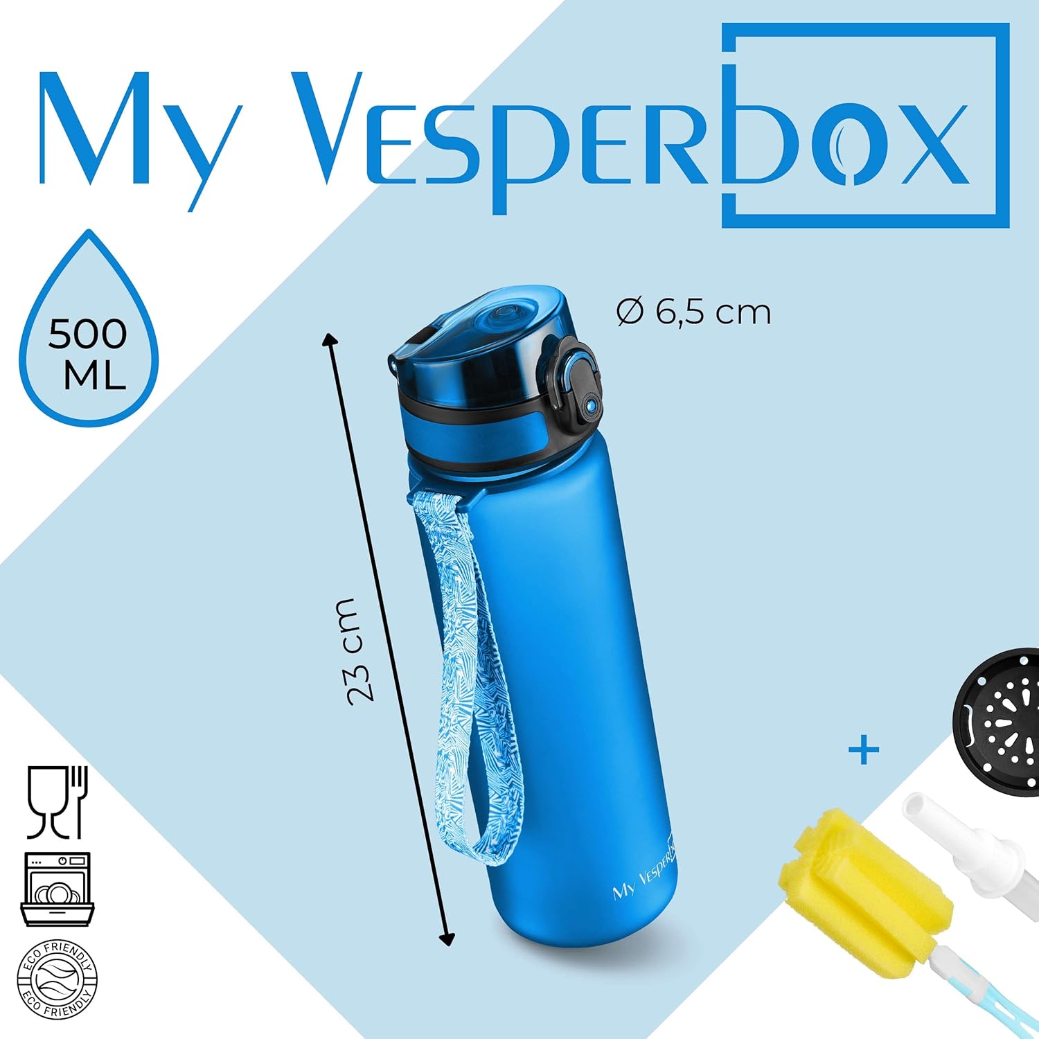 Thumbnail 1 de My Vesperbox Trinkflasche Kinder 500ML – auslaufsicher, kohlensäuregeeignet & spülmaschinenfest