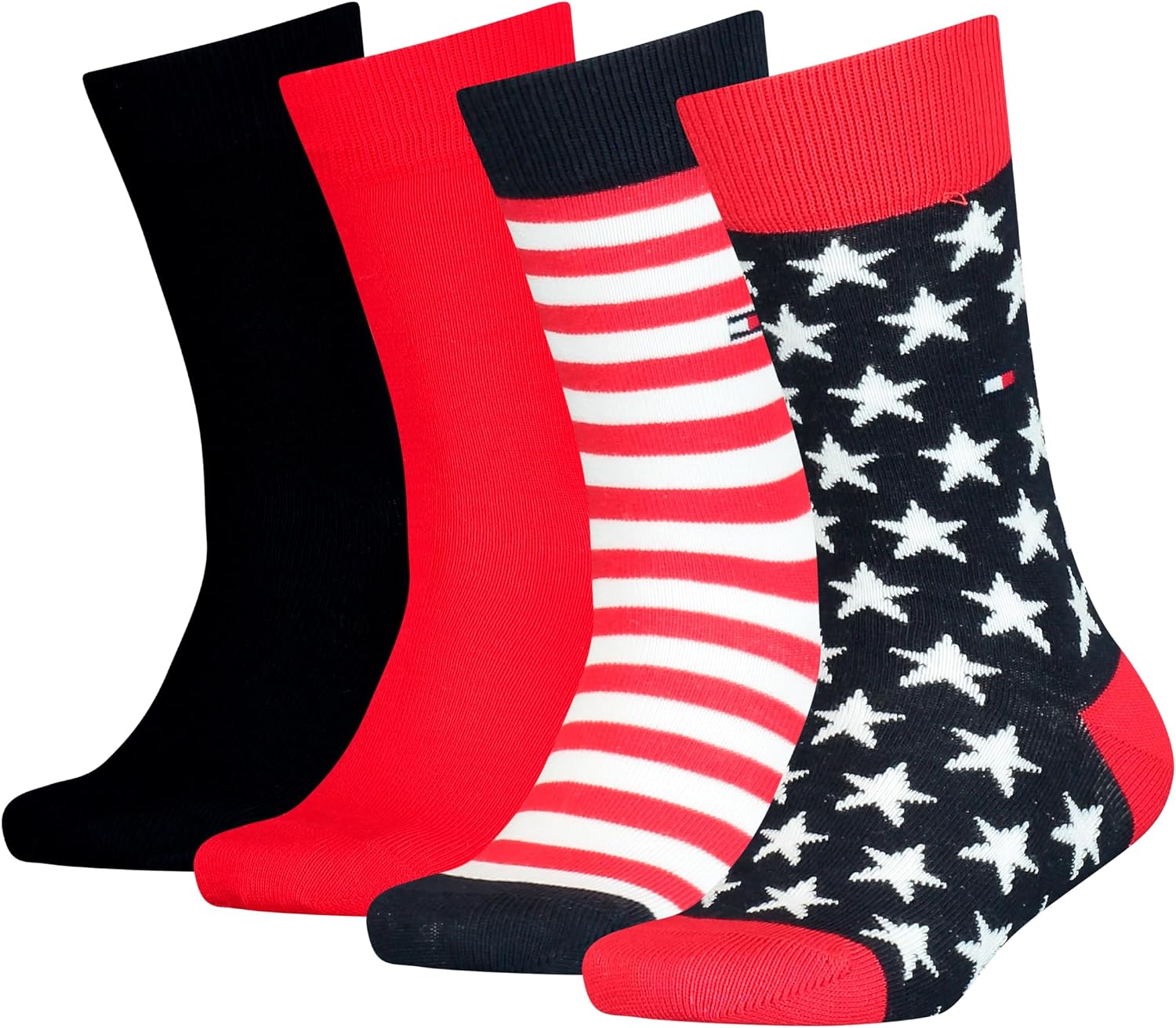 Detalle de Tommy Hilfiger Stars & Stripes Classic Sock Mixte enfant (lot de 4)