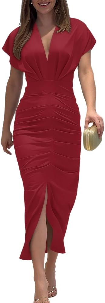 Thumbnail 6 de CHICME Floral Print Plunge V-Neck Midi Dress for Women