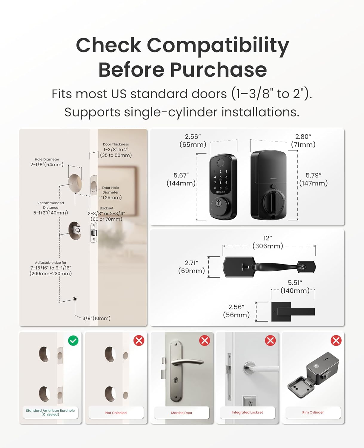 Thumbnail 5 de DESLOC B200 Keyless Entry Deadbolt 12 Months