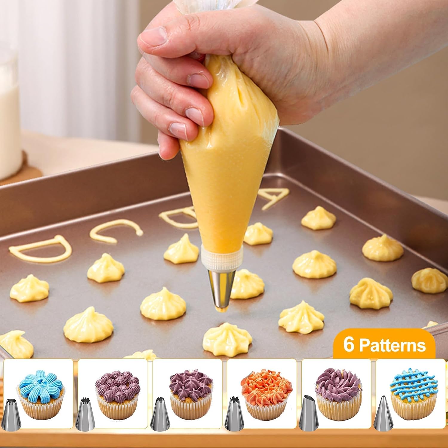 Thumbnail 3 de Soodyoow 100Pcs Piping Bags and Nozzles Sets – Disposable Pastry Bags for Cake, Cupcake and Cookie Decorating