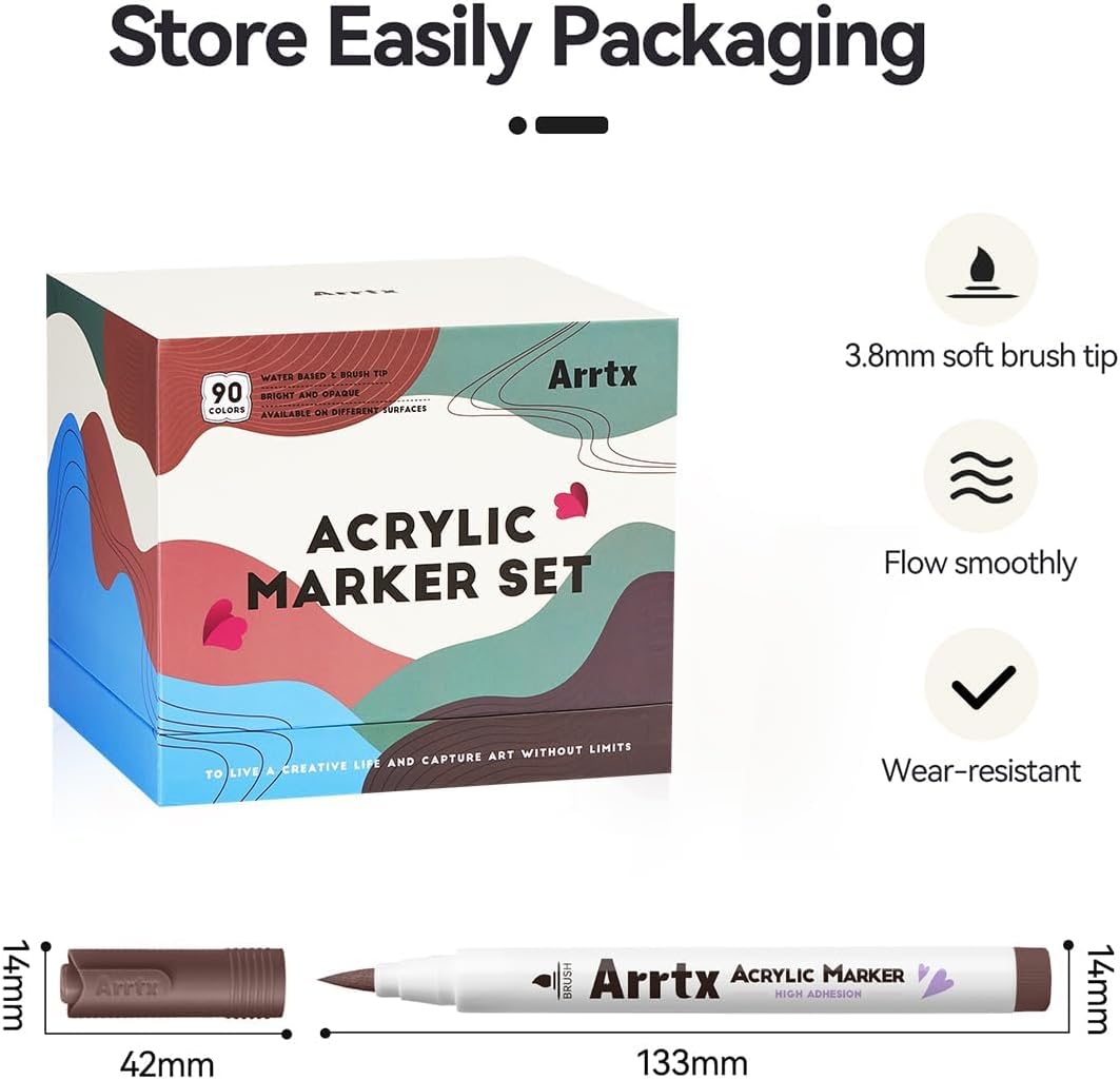 Detalle de Arrtx 90 Acrylic Paint Markers
