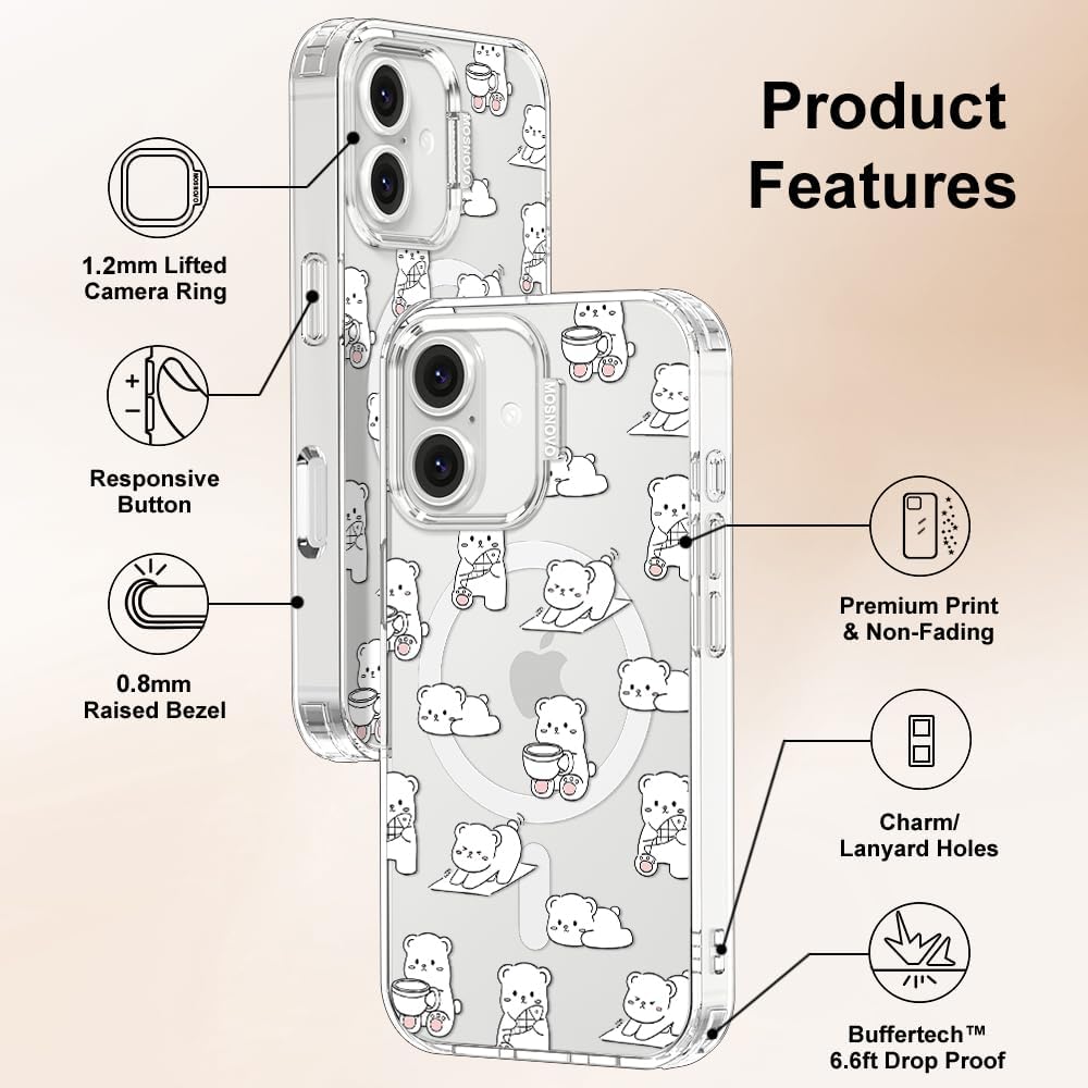 Thumbnail 6 de MOSNOVO iPhone 16 Plus Case with MagSafe | Cozy Bear Days Design