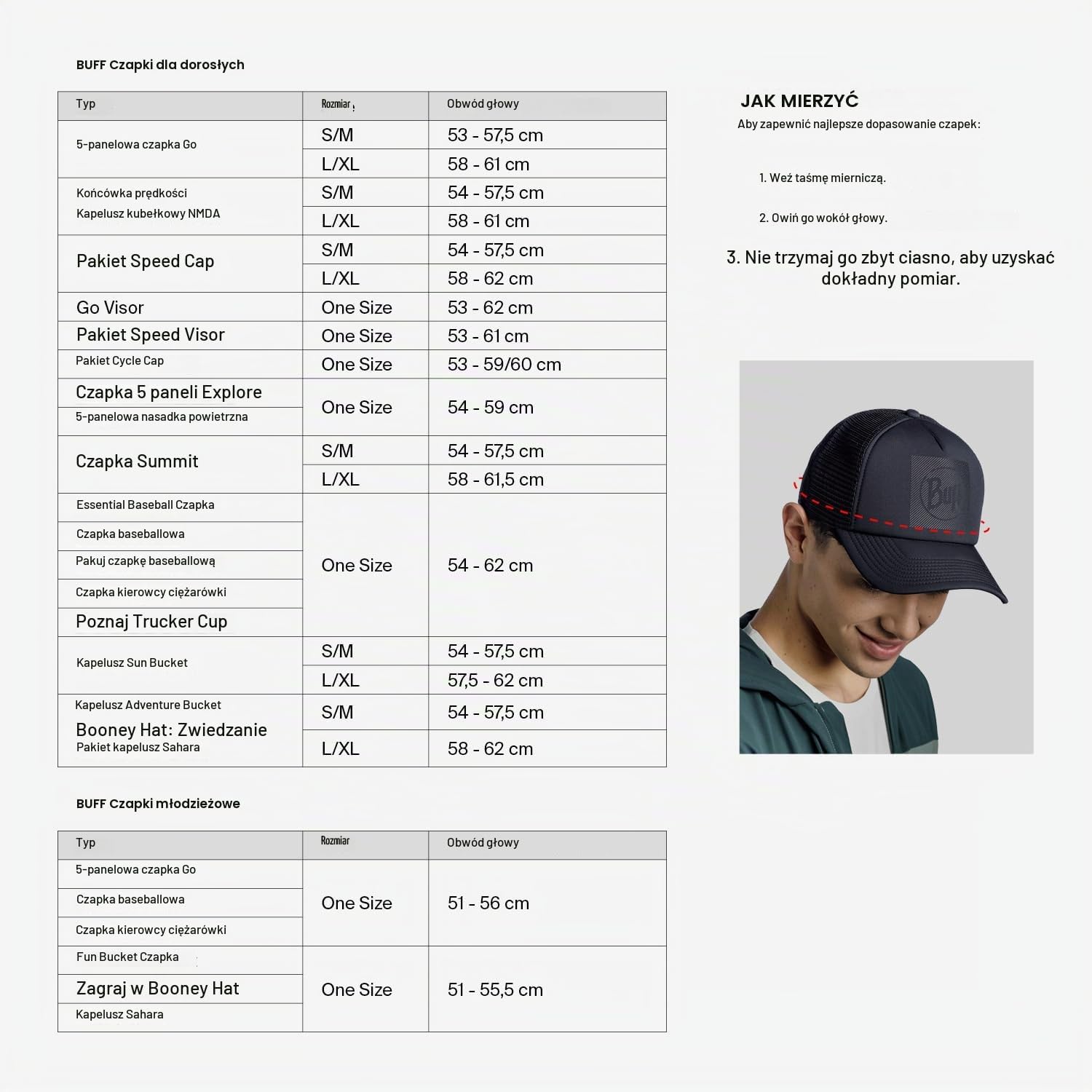 Detalle de BUFF Randall 131297.999.20.00 – tekstylny kapelusz Booney L/XL, wzorzysty