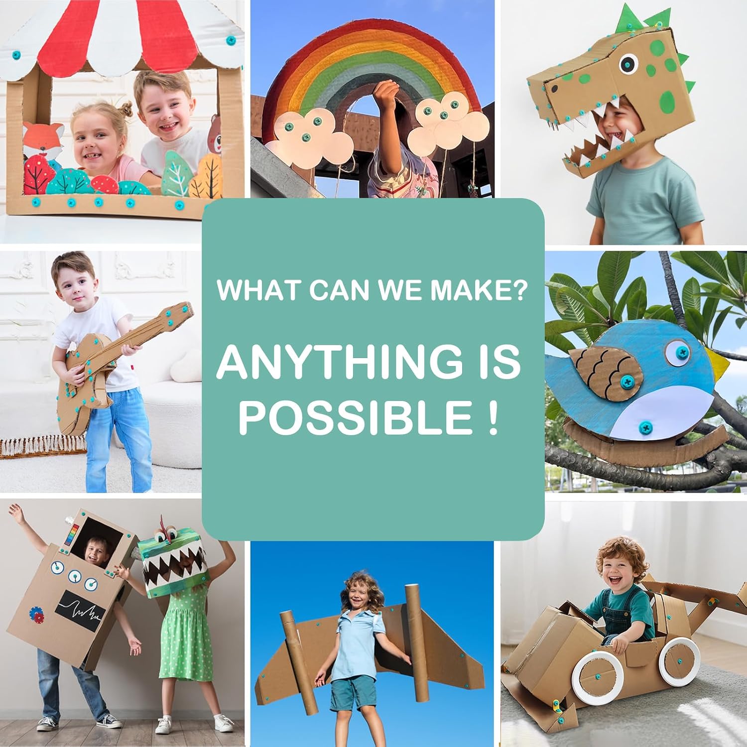 Thumbnail 4 de Kizzikids Cardboard Tools 149-piece kit
