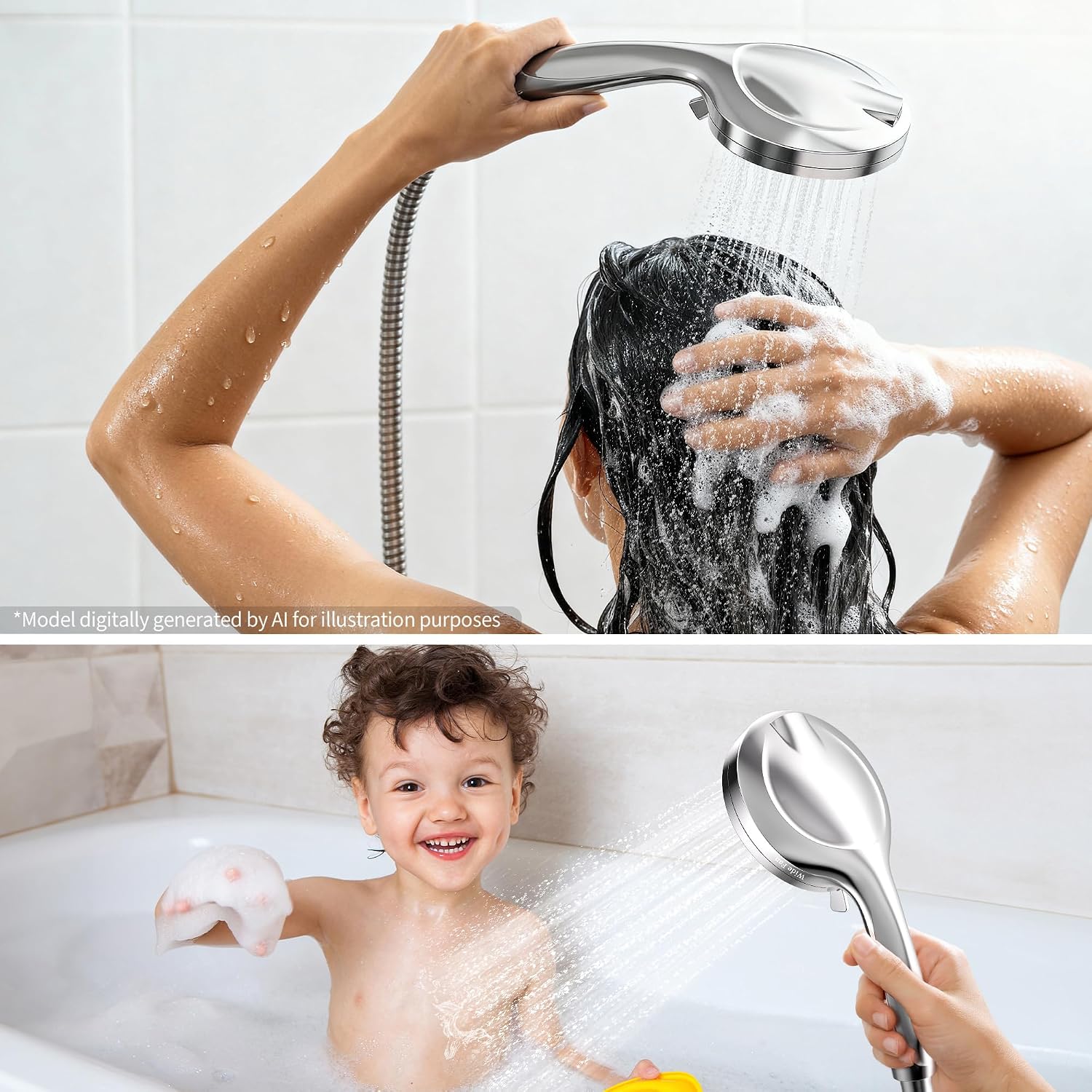 Thumbnail 6 de CLARSTON CLSH01 Filtered Handheld Shower Head, 9 Spray Modes & Power Wash