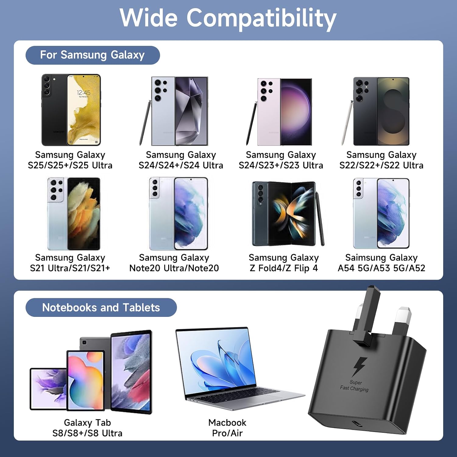 Thumbnail 5 de 45W Samsung 2Pack USB‑C Fast Charger 2M Cable