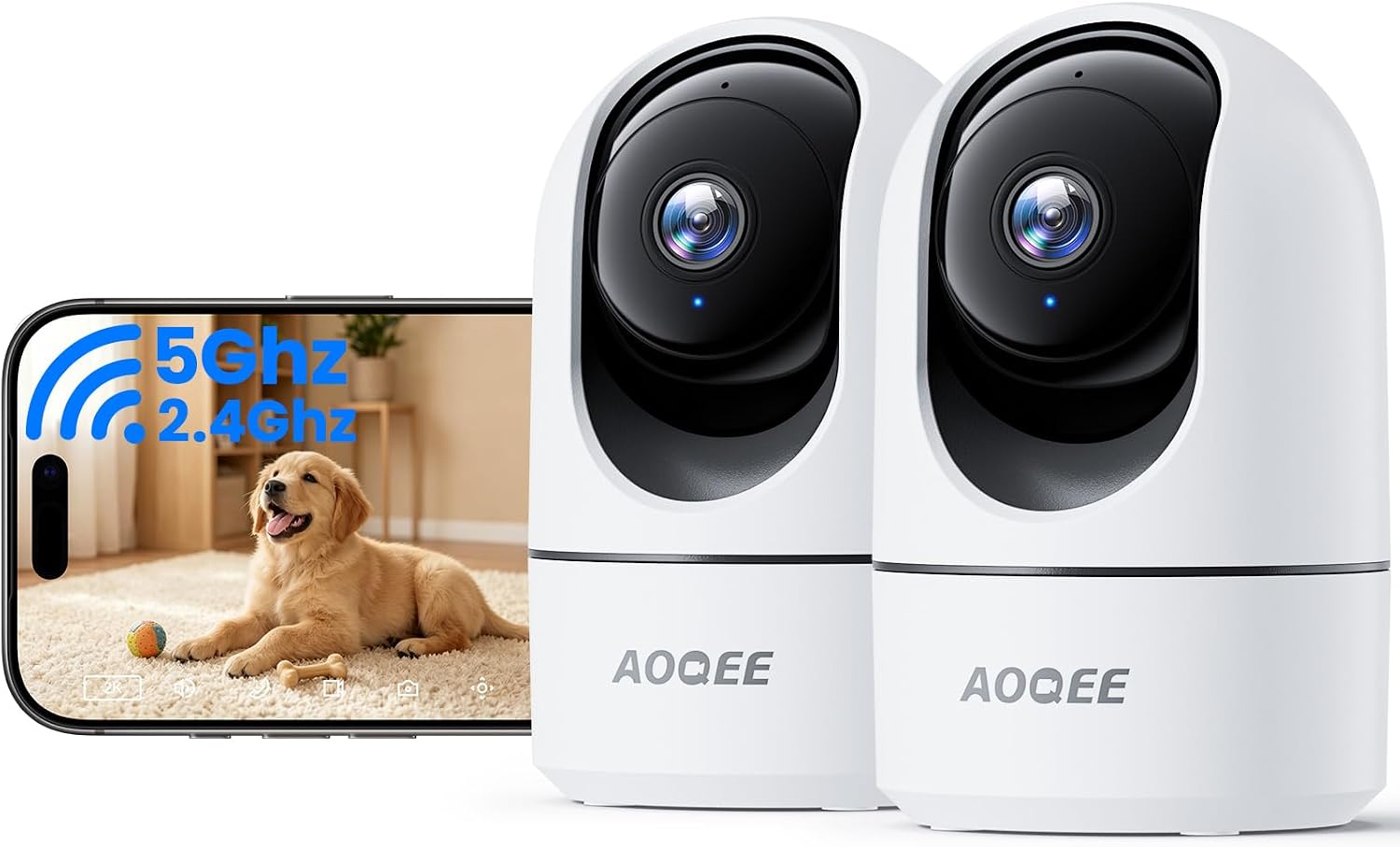 Detalle de AOQEE Indoor Security Cameras 2-Pack