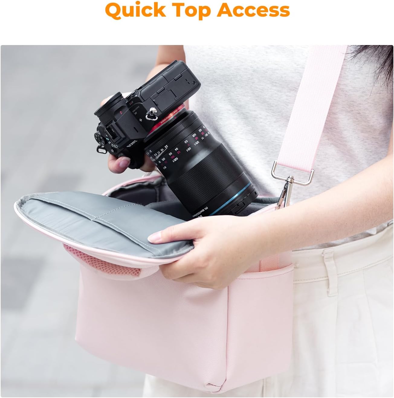 Detalle 2 de K&F Concept camera sling bag, small crossbody
