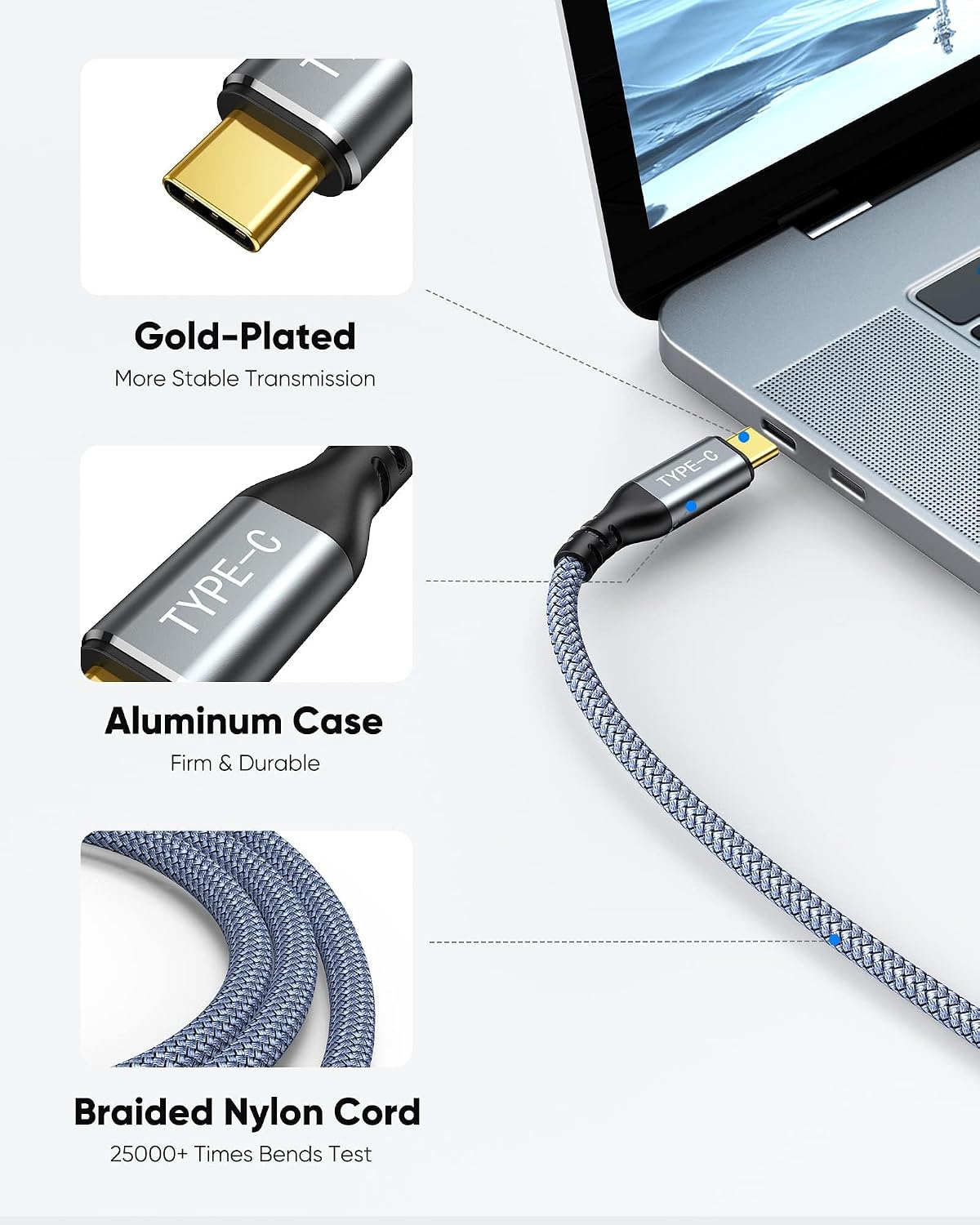 Thumbnail 4 de Highwings USB C to HDMI Cable 1.8m 4K@60Hz