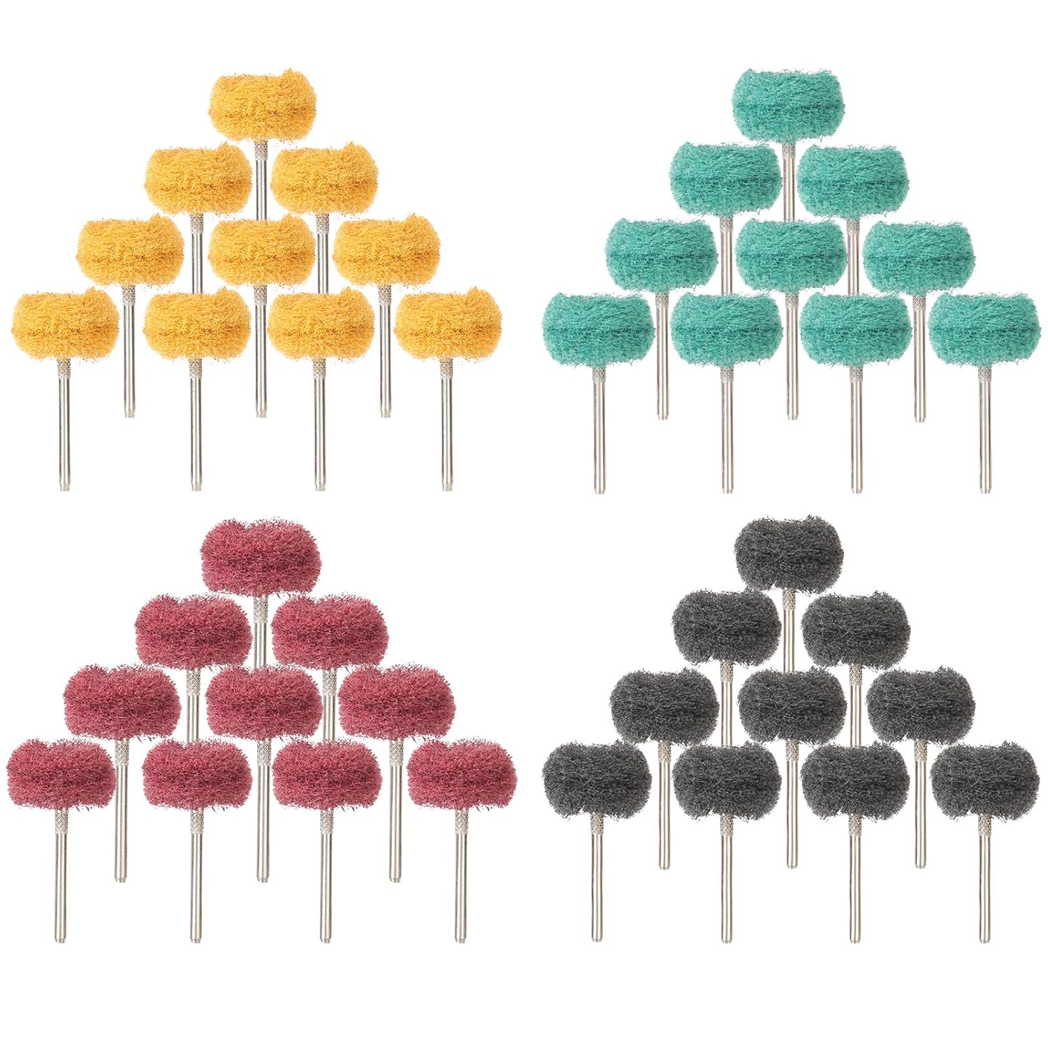 Detalle de PMIQSA WF-BJBMT-HZ-40PCS schuur- en polijstwielen 25 mm, korrel 80–400