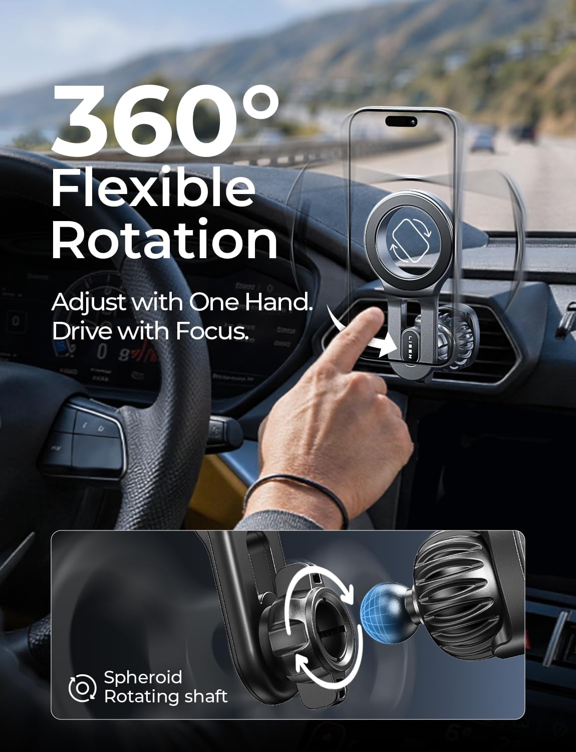 Thumbnail 5 de LISEN MagSafe Car Mount 2026 for iPhone