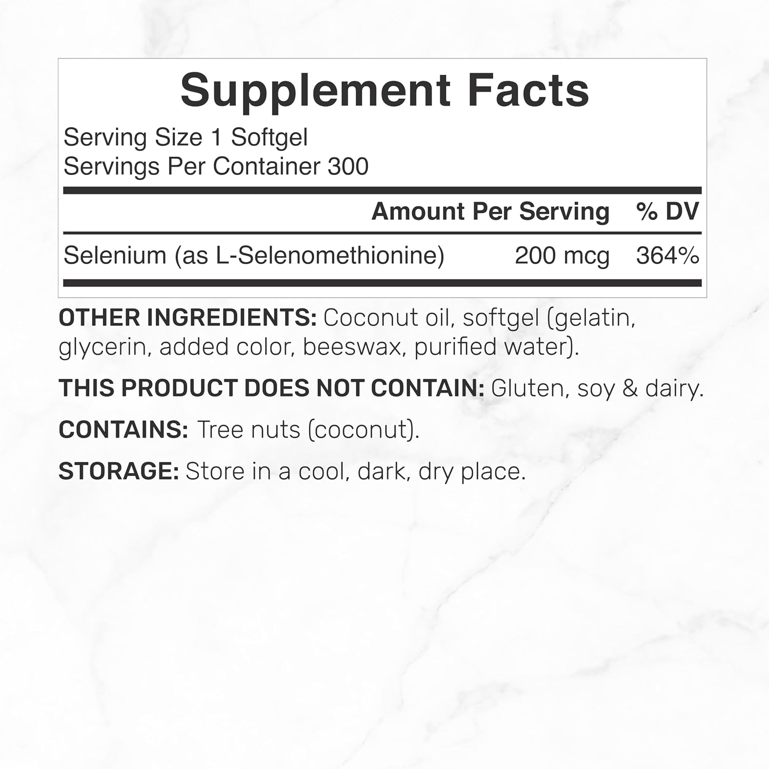 Detalle de DEAL Selenium Supplement 200 mcg