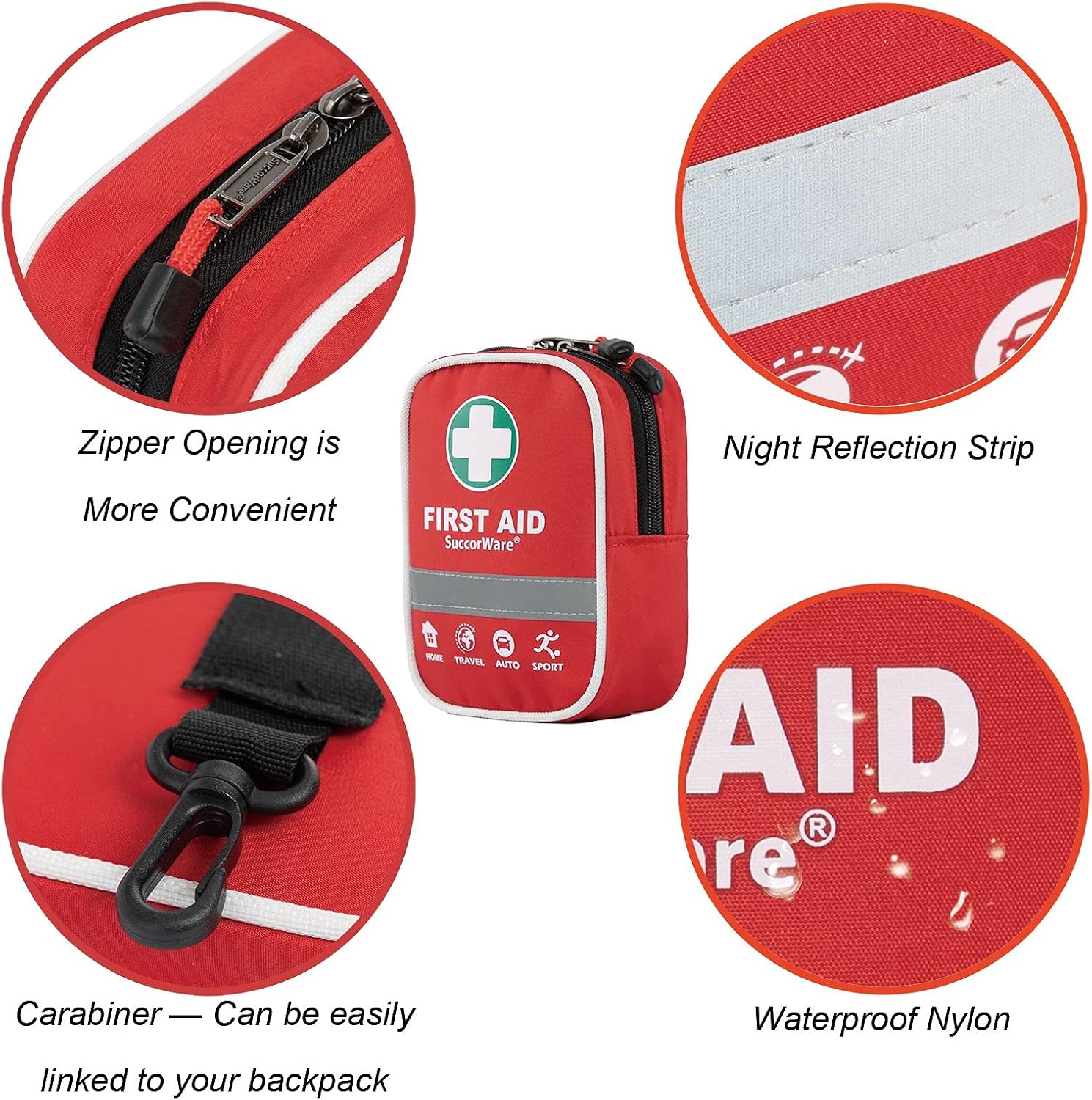 Detalle 2 de 130 Pieces First Aid Kit with Hospital Grade Supplies 🩹