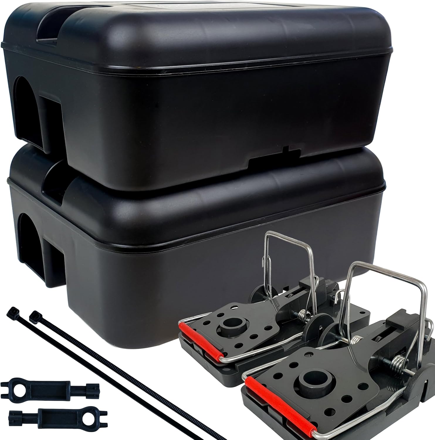 Detalle de ROSHIELD 2x External Rat Snap Trap Protector Box