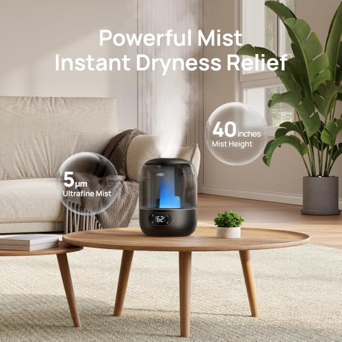 Thumbnail 4 de DREO Humidifier for Bedroom with Sensor — 3L Top-Fill, 26dB Sleep Quiet Ultrasonic Humidifier