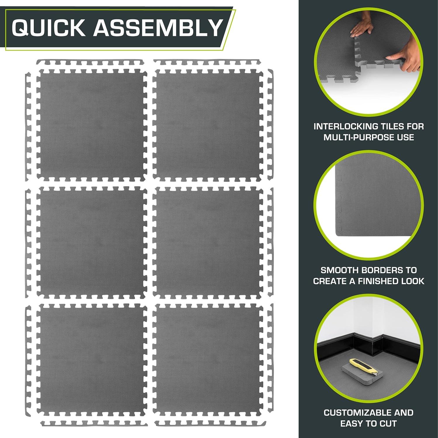 Thumbnail 6 de ProsourceFit Extra Thick Puzzle Exercise Mat 1" 🧩