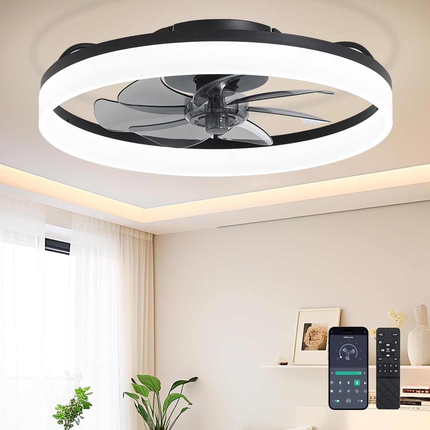 Thumbnail 6 de Ceiling Fan with Light, 52-Inch