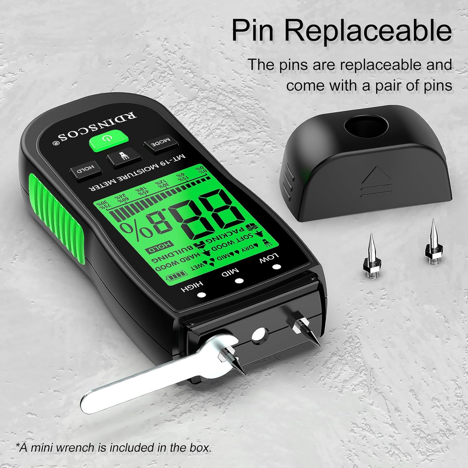 Thumbnail 4 de RDINSCOS Damp Meter Moisture Detector for Wood & Walls