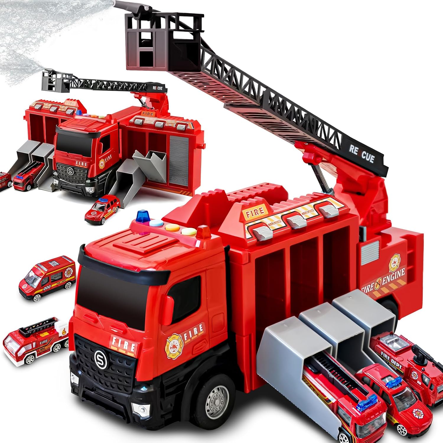 Glanzik Großer Feuerwehr Truck Spielzeug