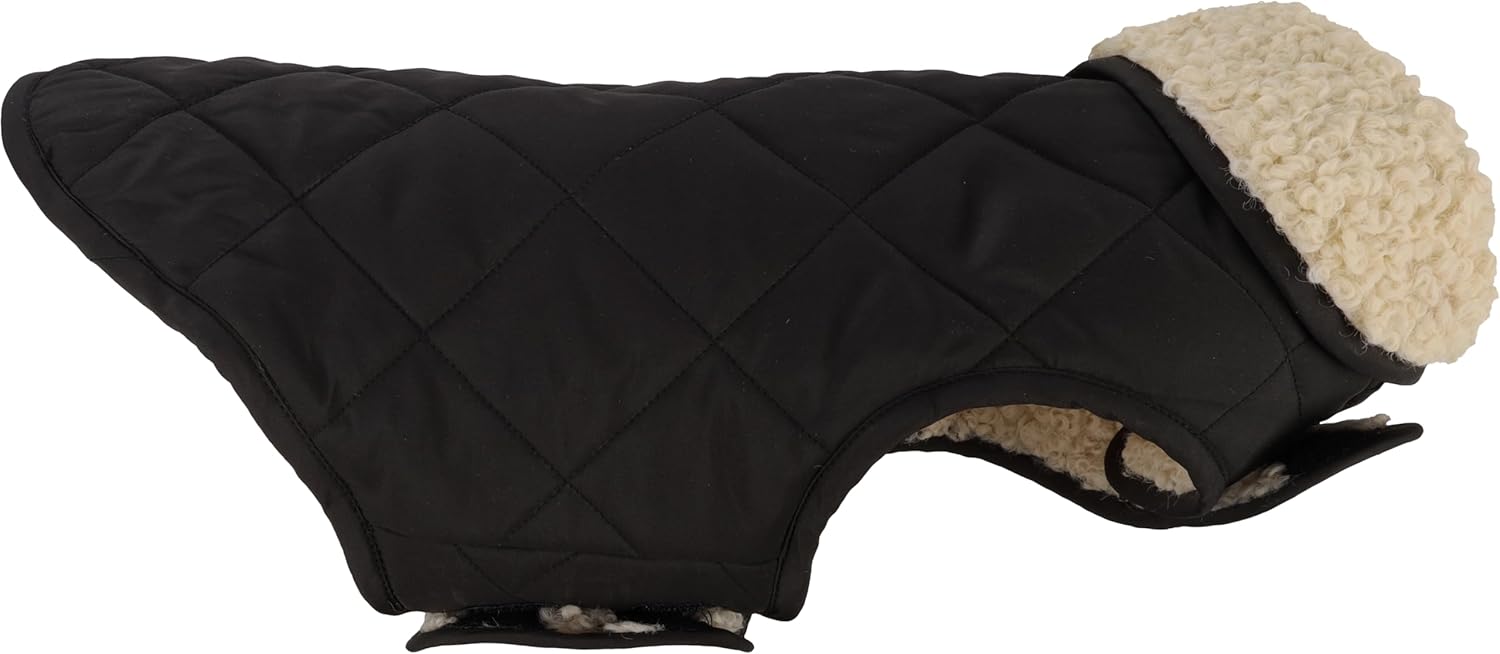 Thumbnail 3 de Flamingo Hundemantel Bonnie – Schwarz (Premium Line) – wasserabweisend & waschbar, Größen A: 55 cm | B: 40–48 cm | C: 68–74 cm