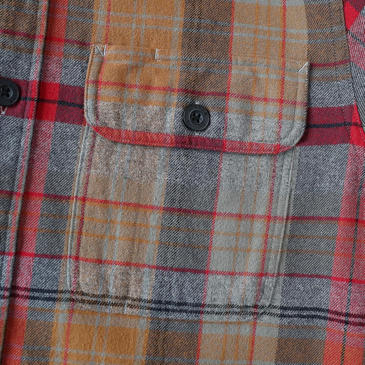 Detalle 1 de Dubinik Flanellhemd Herren Kariert Langarm
