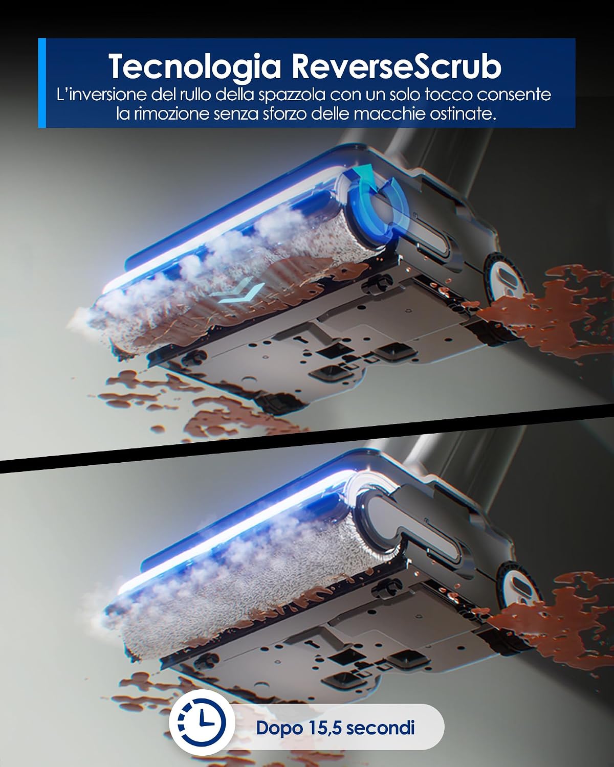 Detalle de Tineco Floor ONE S9 Artist Steam Pro Lavapavimenti a Vapore HyperSteam: potenza, autonomia e pulizia intelligente