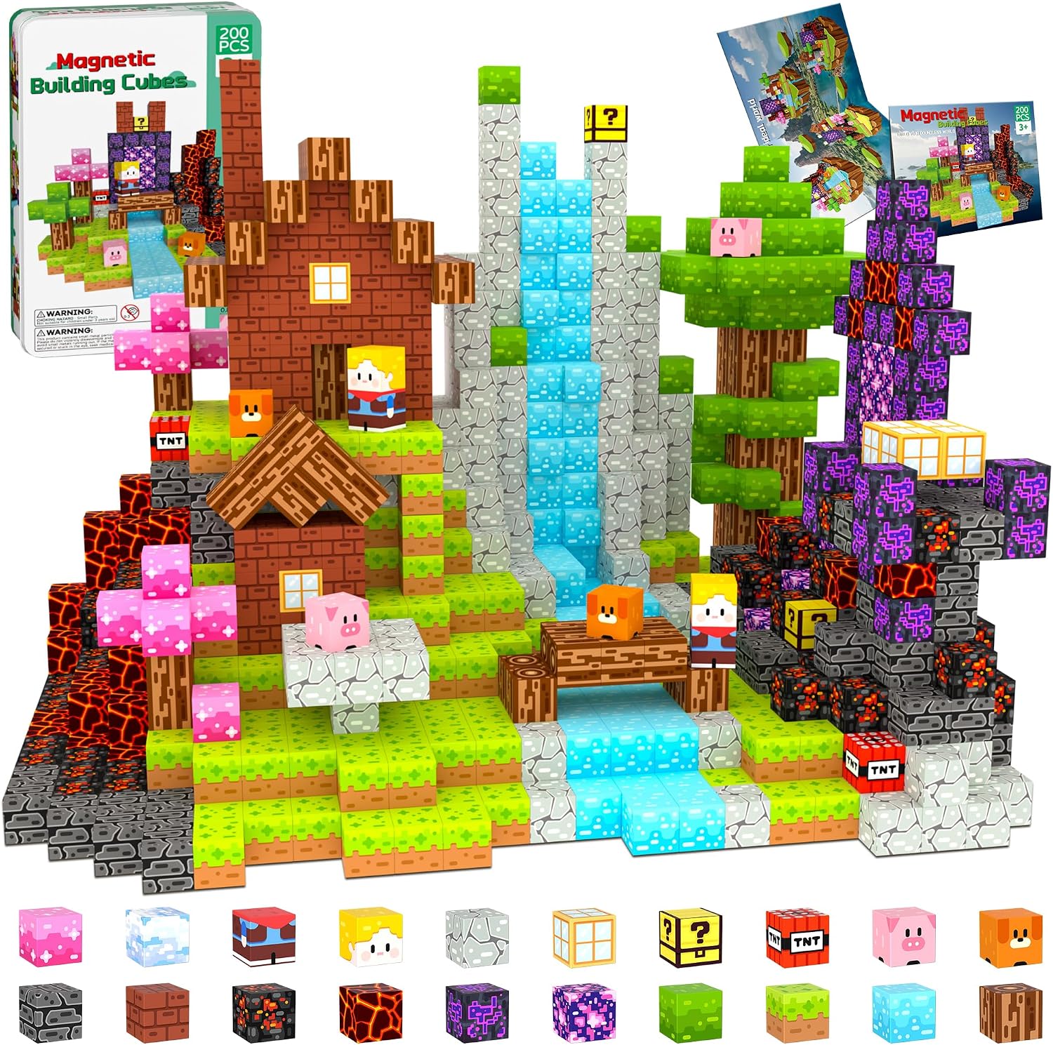 Detalle de OUGUI 200 Magnetic Blocks Set 🧩