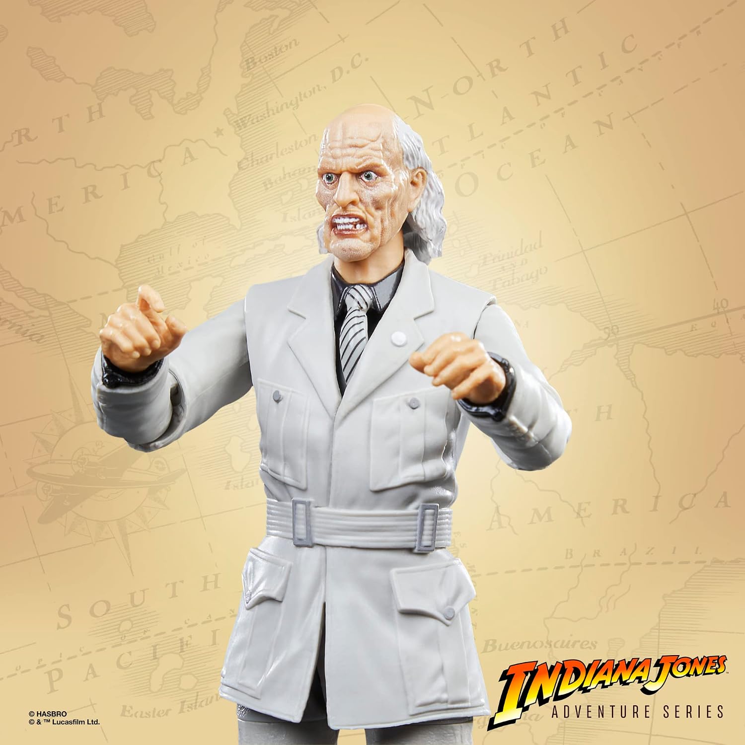 Detalle 2 de Hasbro Indiana Jones Adventure Series Walter Donovan アクションフィギュア 映画モチーフの付属品付き
