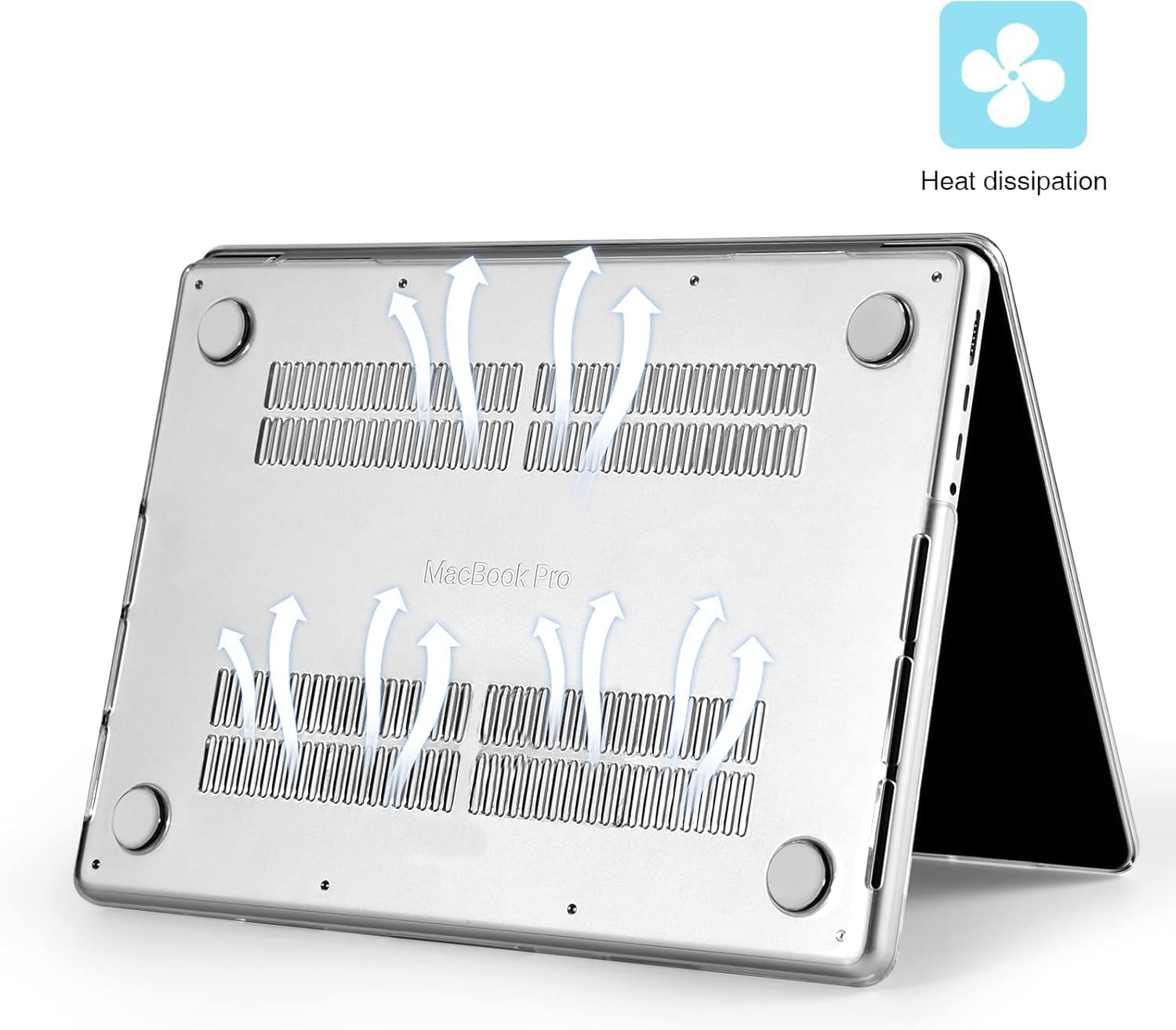 Detalle 2 de EooCoo Compatible Hard Shell Case for MacBook Pro 16-inch (2021–2026, M1–M5) – Crystal Clear PC Cover