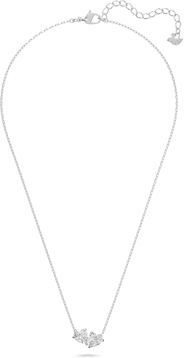 Detalle de Swarovski Attract Soul Necklace with Pink and Clear Crystals, Rhodium-Tone Finish