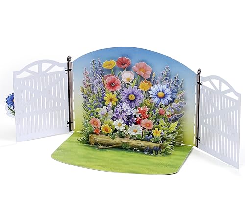 Detalle de CUTPOPUP Jardín de flores mixtas 3D - Tarjeta Cumpleaños y Día de la Madre | CUT POPUP.COM