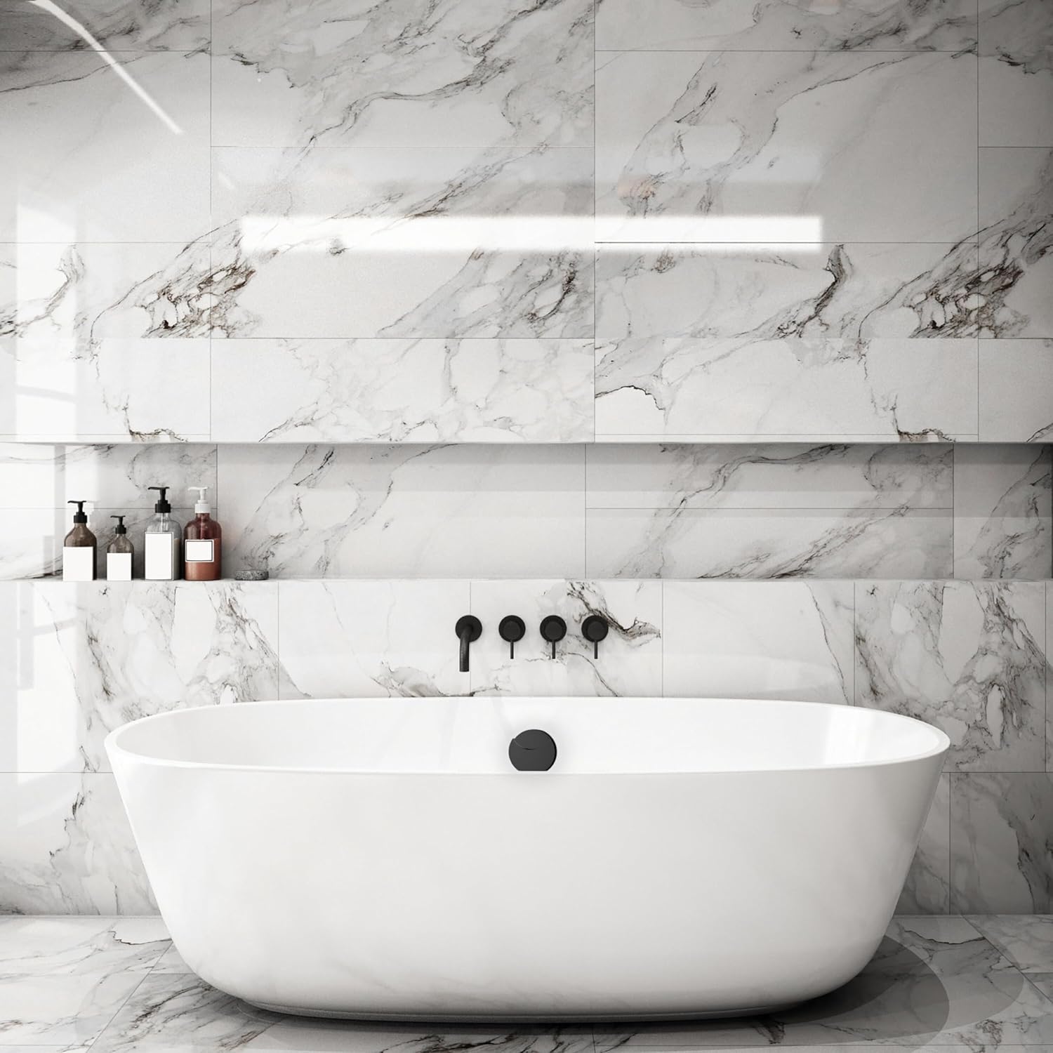 Thumbnail 1 de Wirquin 30724541 Set di scarico per vasca da bagno Black Touch con cavo L700 mm, nero