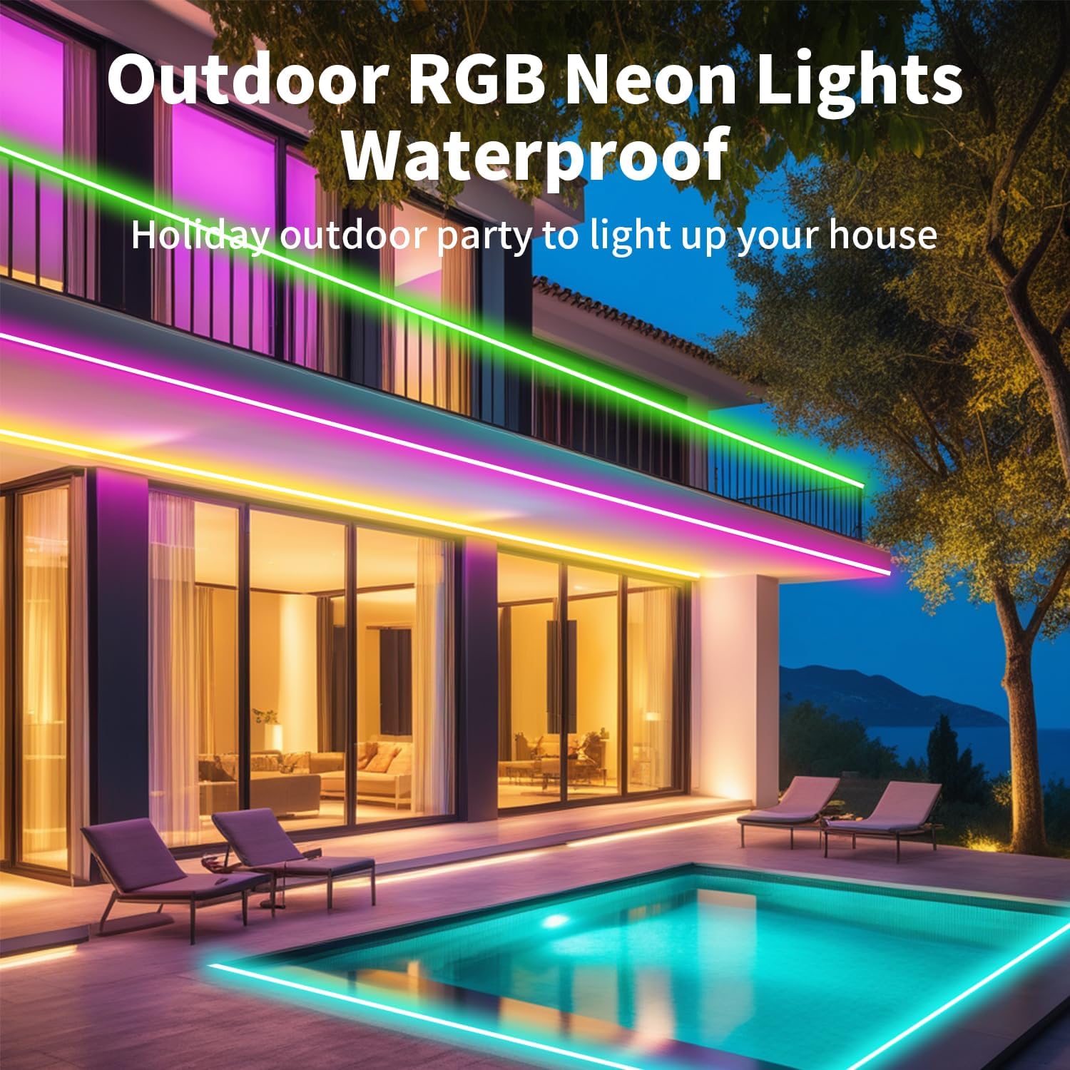 Thumbnail 3 de ShineBurky Tira LED Neón 5M RGB IP65 App Control 🌈
