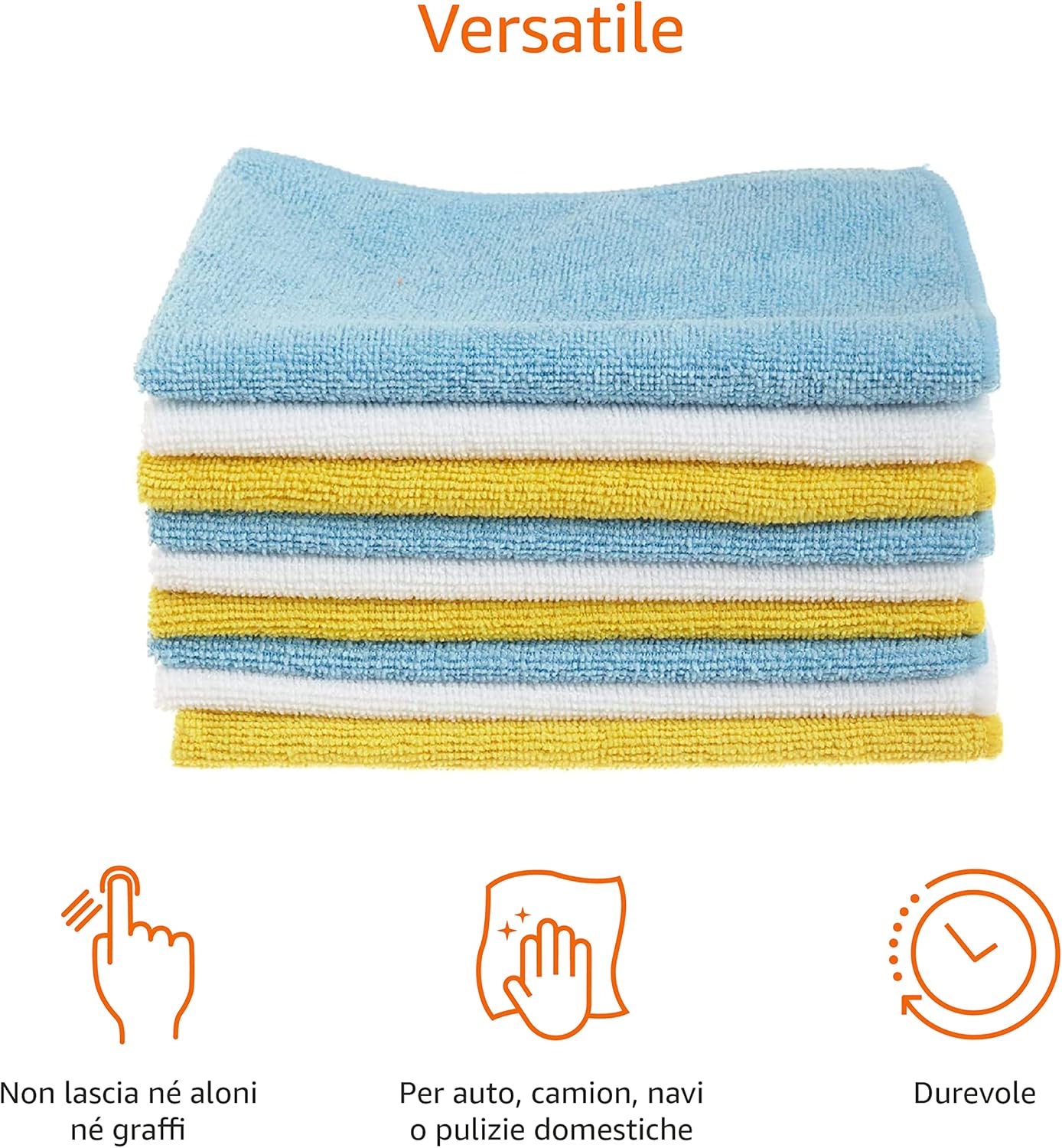 Thumbnail 3 de Amazon Basics Panno per la pulizia in microfibra (24 panni, multicolore) 30.5 L x 40.5 D cm
