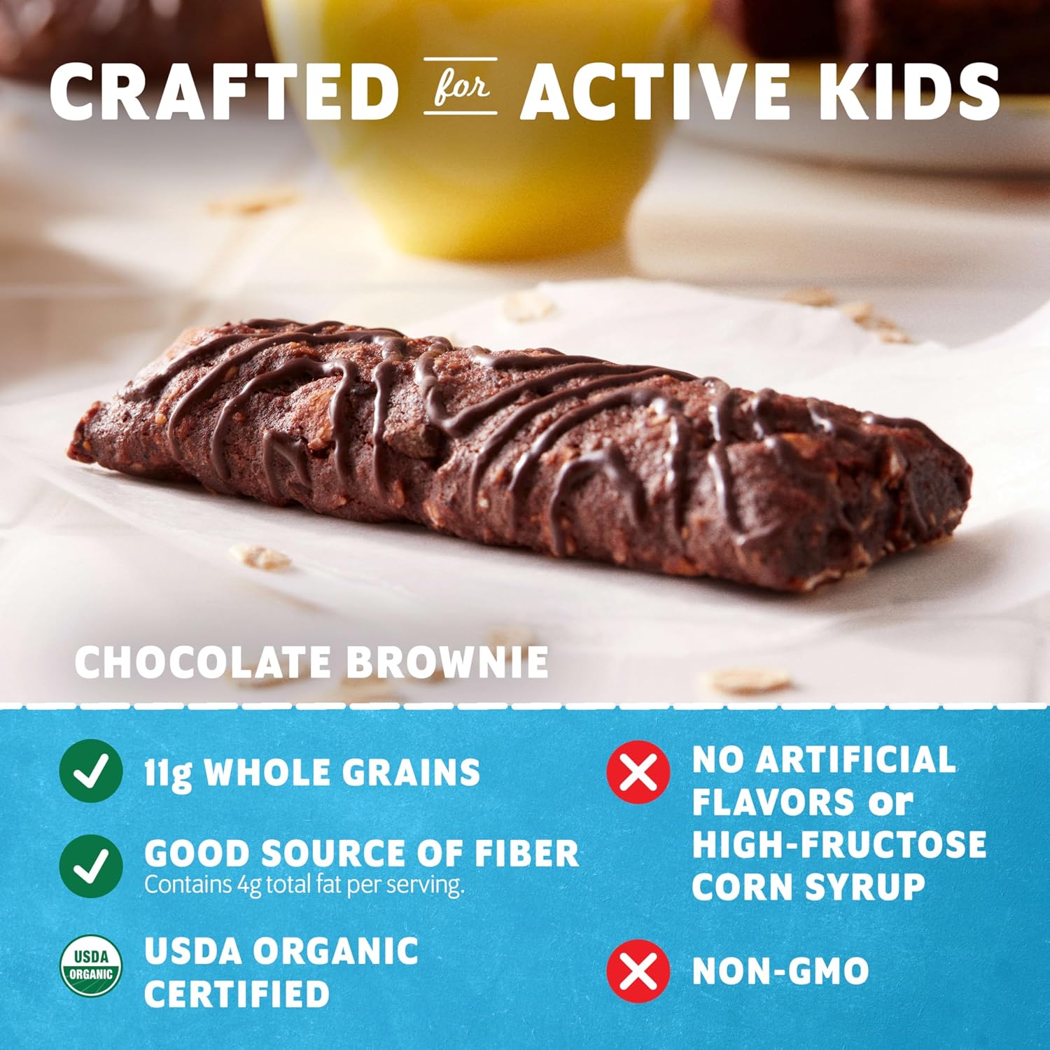 Thumbnail 4 de CLIF Kid Zbar 8898205 Chocolate Brownie Organic Granola Bars, 18 Count