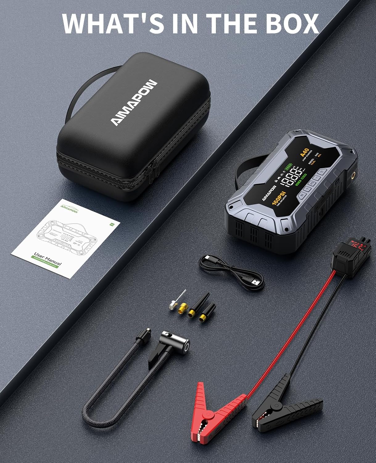 Thumbnail 6 de 8000A Jump Starter Power Pack with Air Compressor