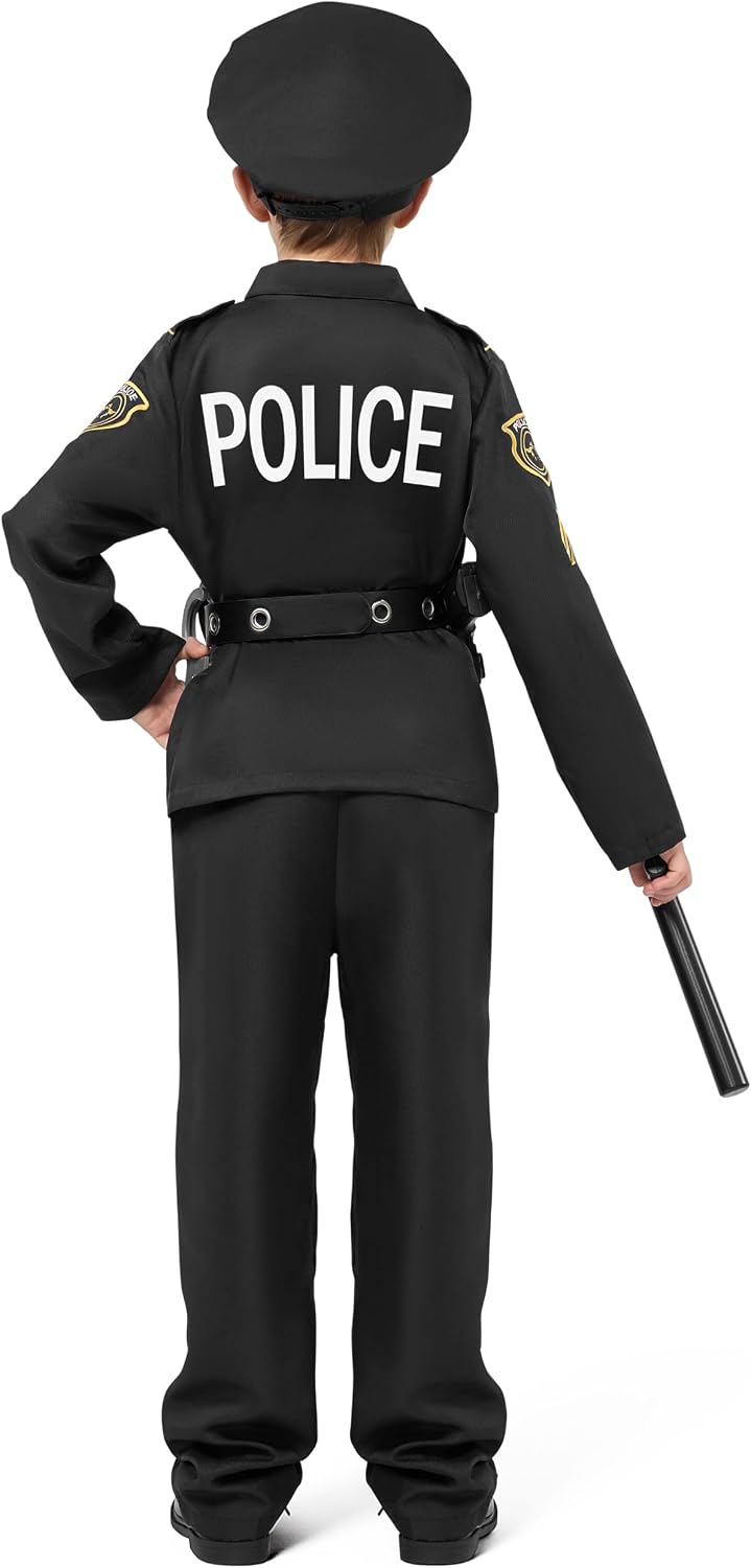 Detalle 1 de Spooktacular Creations 14-Piece Kids’ Police Costume with Role-Play Accessories