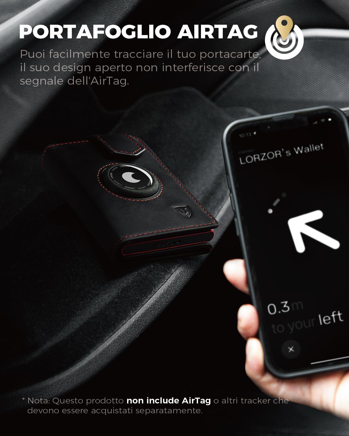 Thumbnail 6 de Portafoglio Airtag Slim LORZOR con RFID