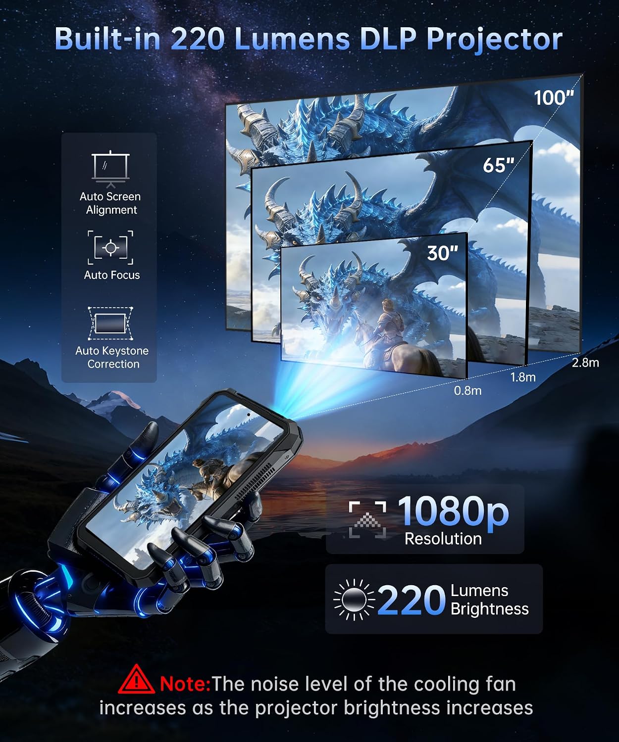 Detalle de 8849 Tank X Phone 5G: Rugged Android 16 with 220LM Projector and Massive Battery