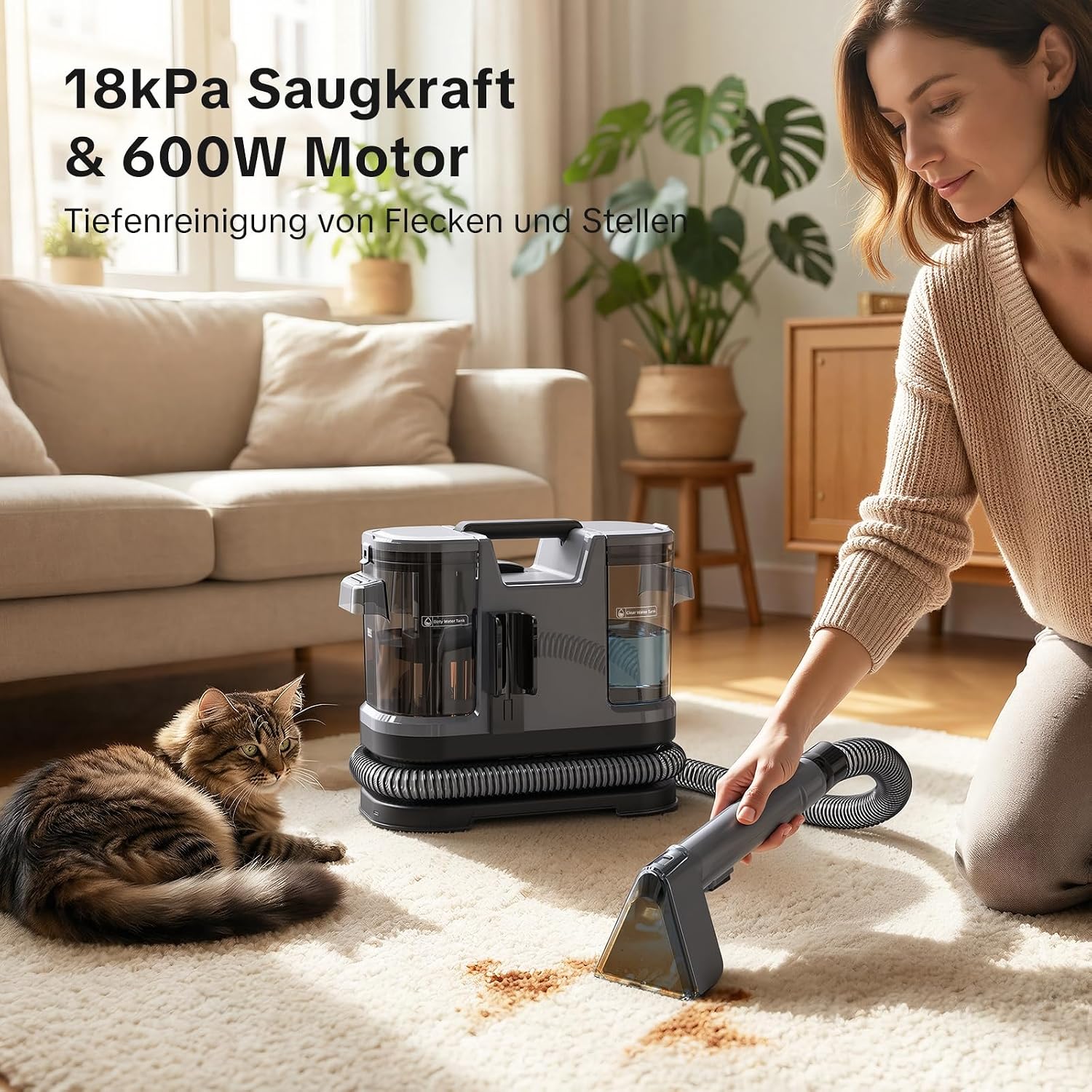 Thumbnail 1 de Lubluelu Nasssauger Polsterreiniger 600 W