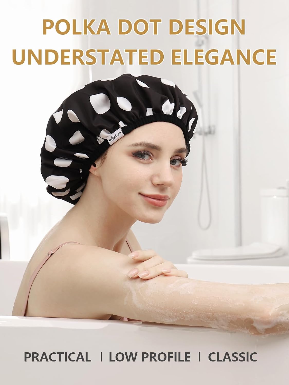 Thumbnail 4 de Years calm Reusable Double-Layer Shower Cap with Reversible Design