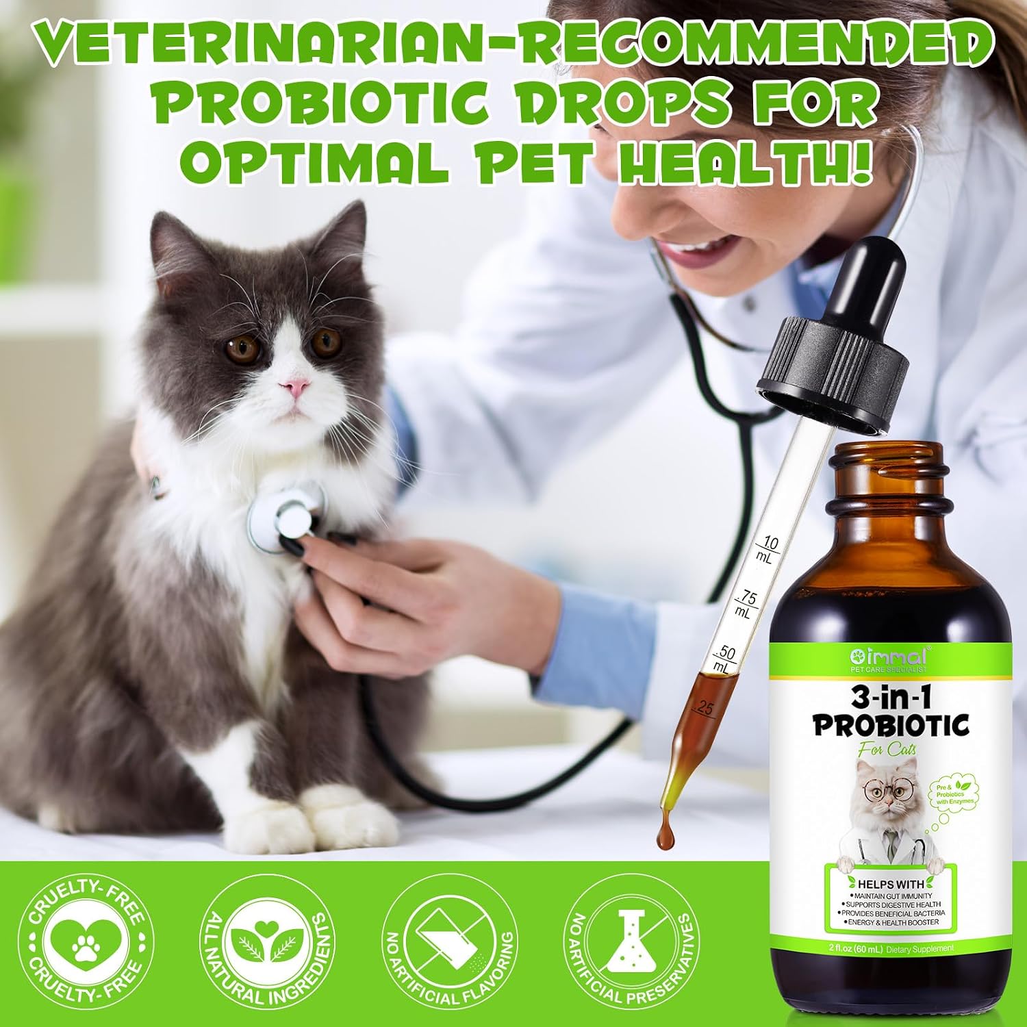 Thumbnail 5 de Probiotika für Katzen 3-in-1, 6 Mrd. KBE 🐱