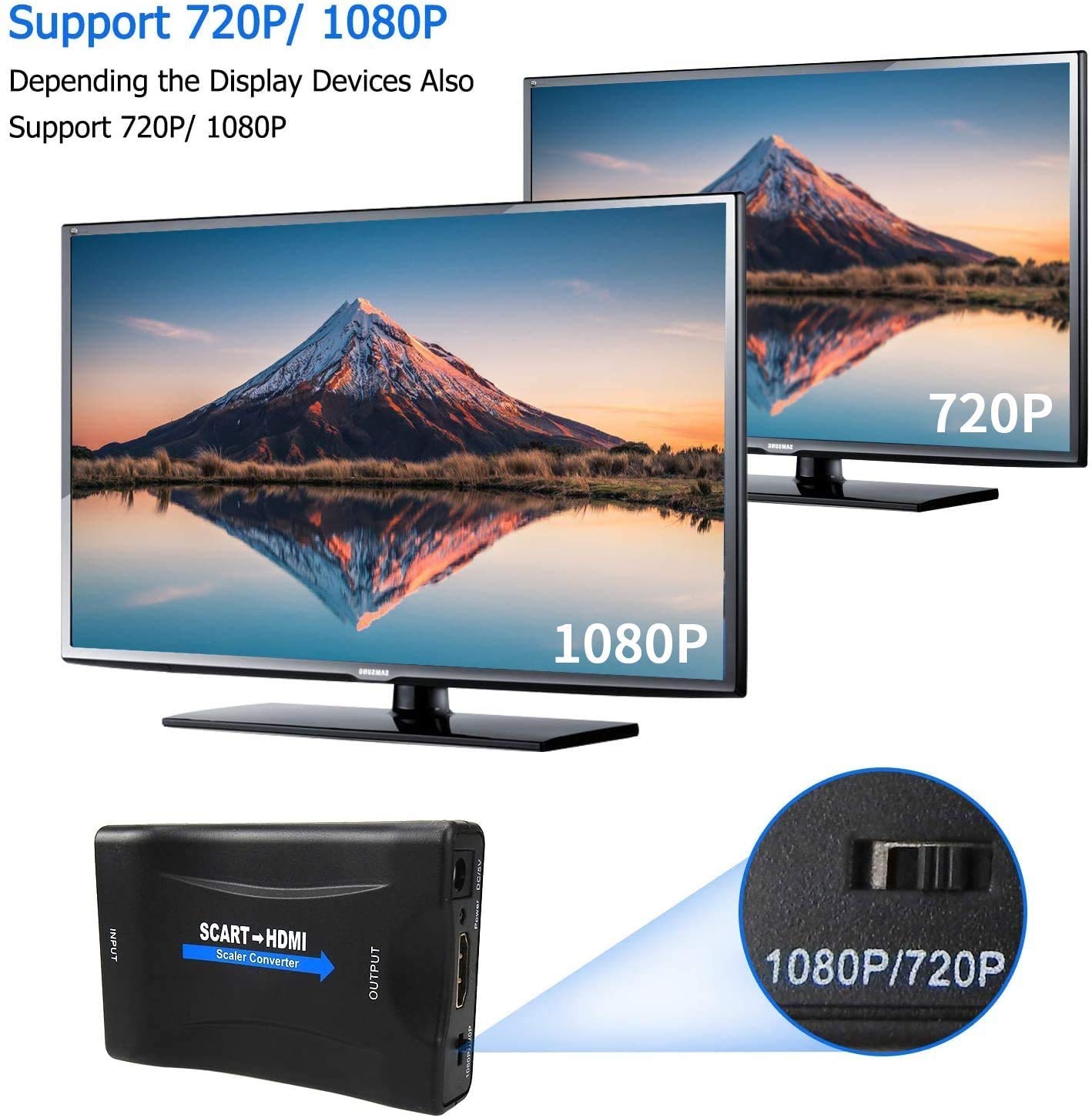 Thumbnail 3 de Scart-zu-HDMI-Adapter (Scart Konverter) für 720p/1080p – analoge Signale auf HDMI ausgeben