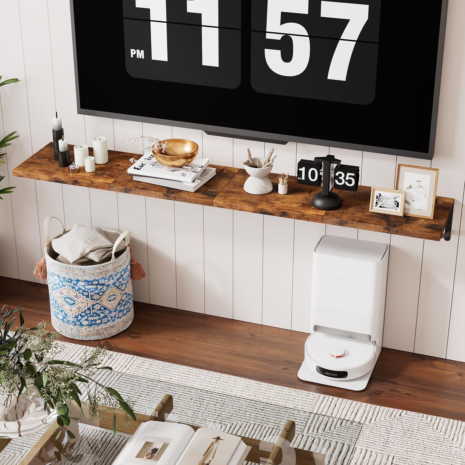 Thumbnail 6 de IBUYKE Deep Floating Shelves for Wall, 8 Inch Deep — Set of 2 (16W x 8D)