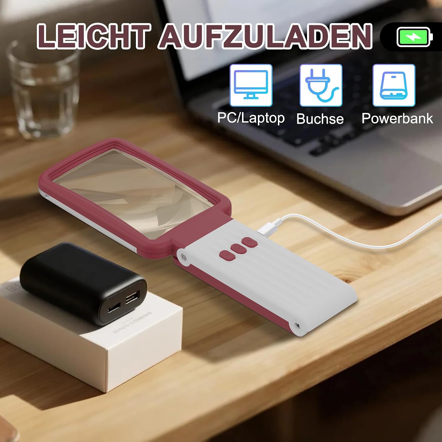 Detalle de Coteck 10X Leselupe mit Licht 🔍