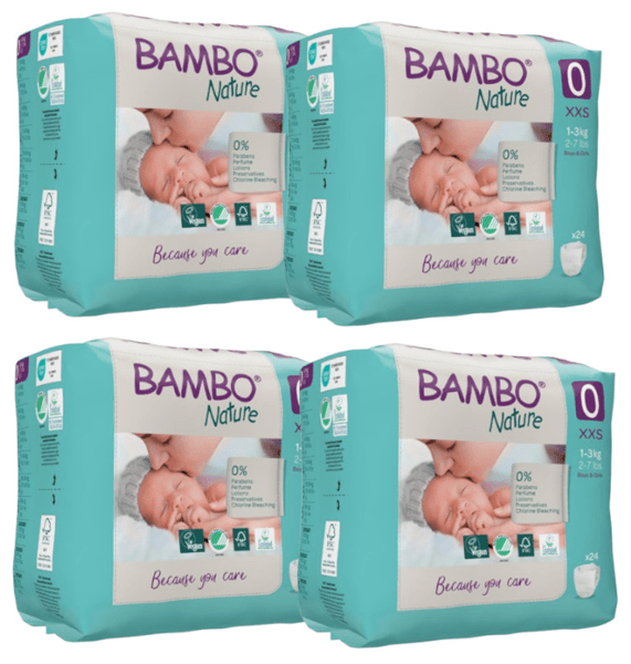 Detalle de Bambo Nature Pañales T0 1-3 kg 96 uds 👶