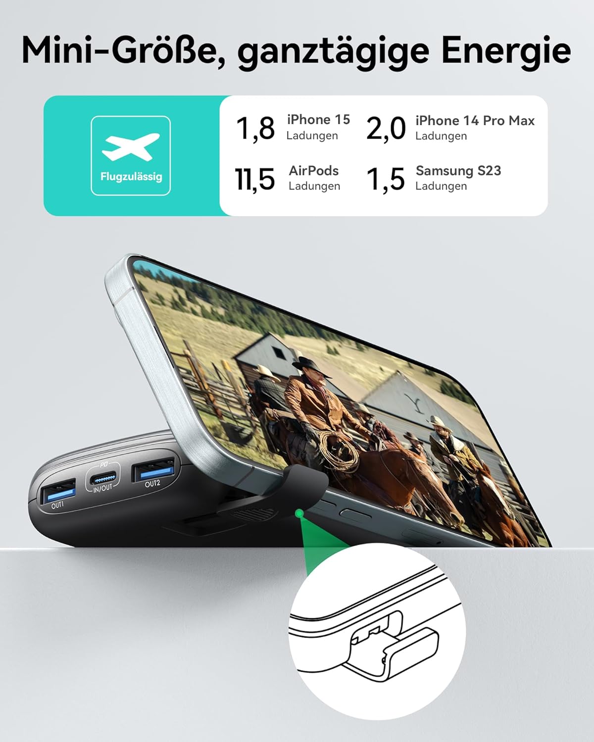 Detalle 1 de INIU Power Bank 10000 mAh Powerbank 22,5W