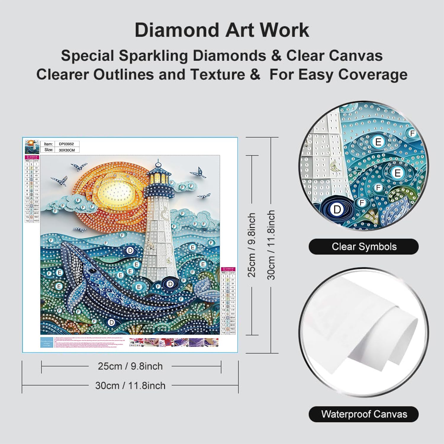 Detalle 2 de AIBOERL Diamond Painting Kit 12 x 16 in