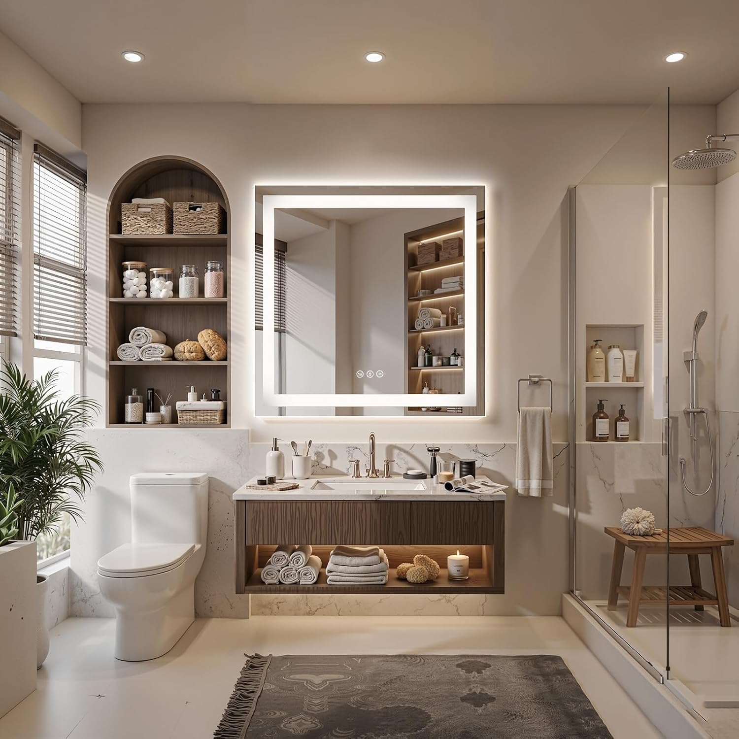 Thumbnail 6 de Hiefcce LED Bathroom Mirror 40x32